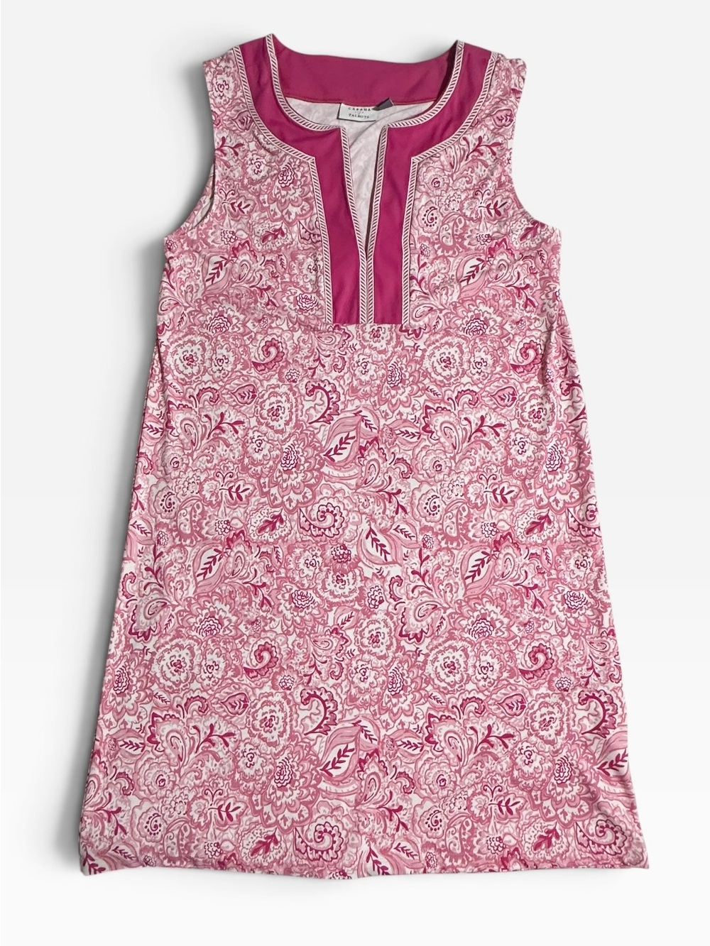 Talbots Pink Floral Sleeveless Swim Coverup